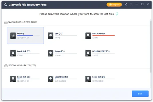 Glarysoft File Recovery Free Edition