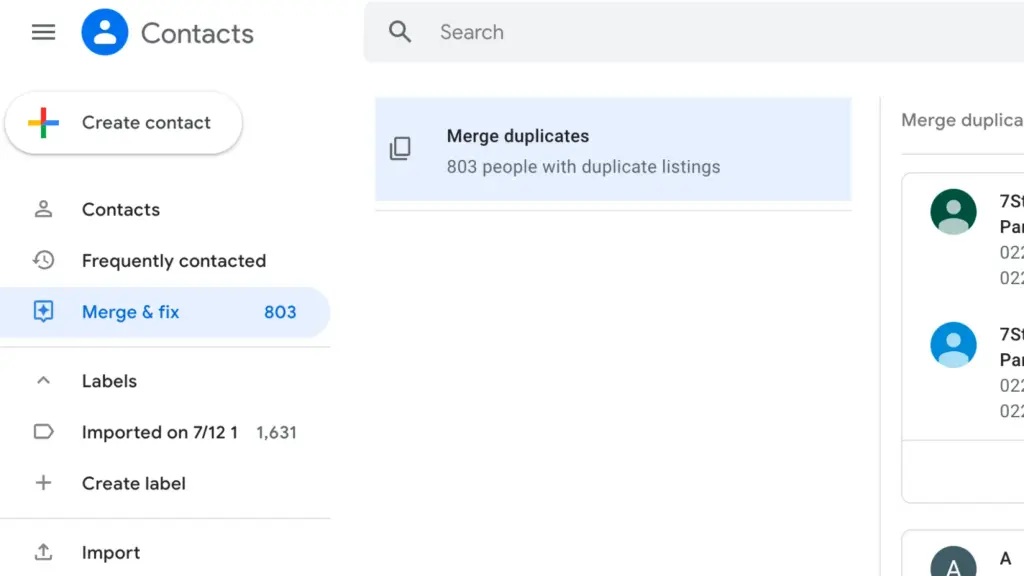 merge duplicates google contacts